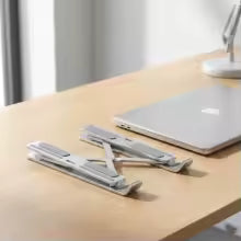 Foldable Aluminum Laptop Stand – 7-Level Adjustable Height, Portable & Anti-Slip for 10–15.6” Laptops & Tablets