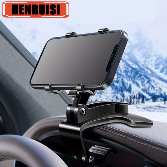 Universal Car Phone Mount – Dashboard Clip Holder for iPhone, Samsung & Android (4–7”)